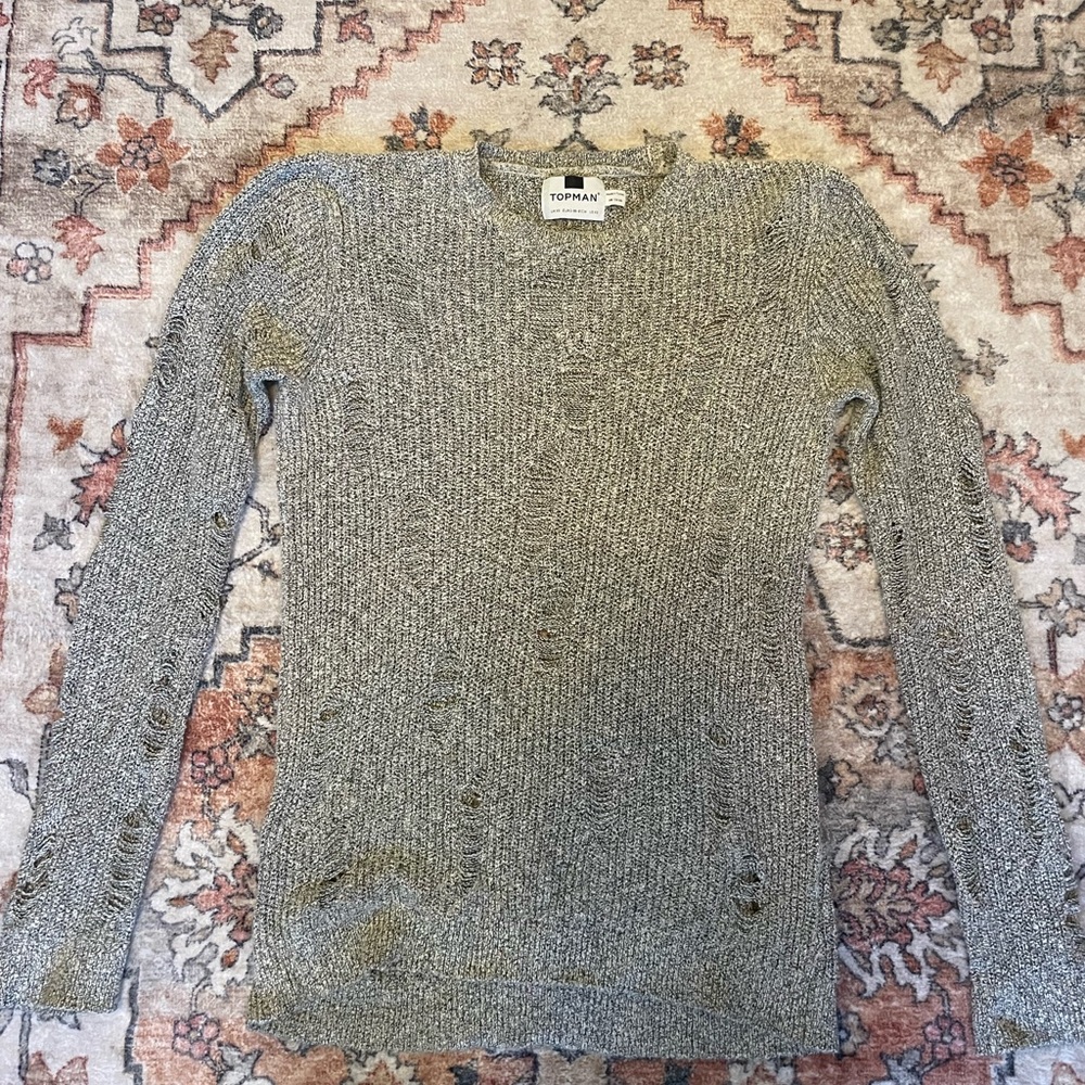 Topman Black and White Knit Sweater